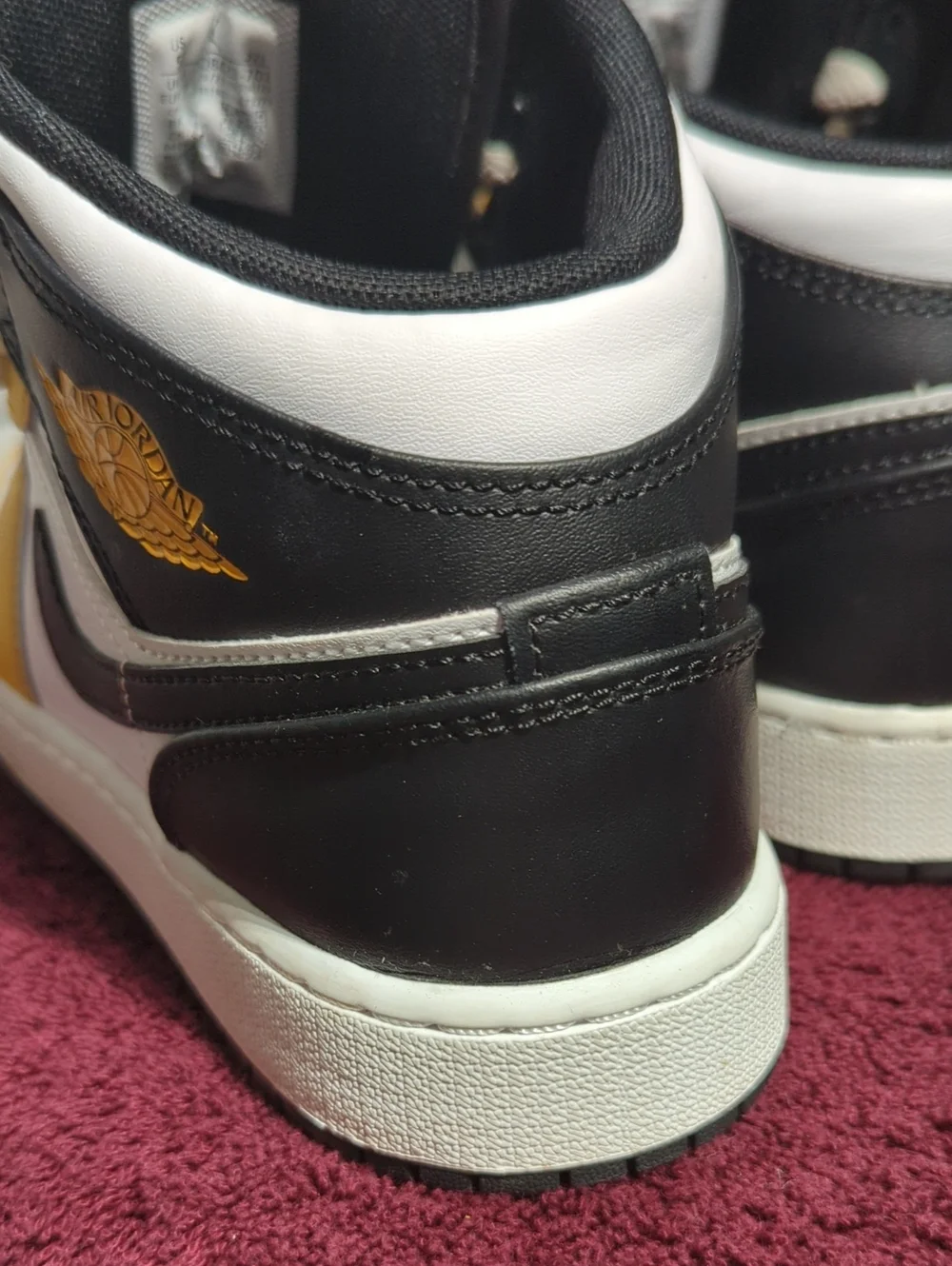 Jordan Low Top Sneakers in Yellow Black White Size 5 Y Worn Twice!!! So Cool!!!